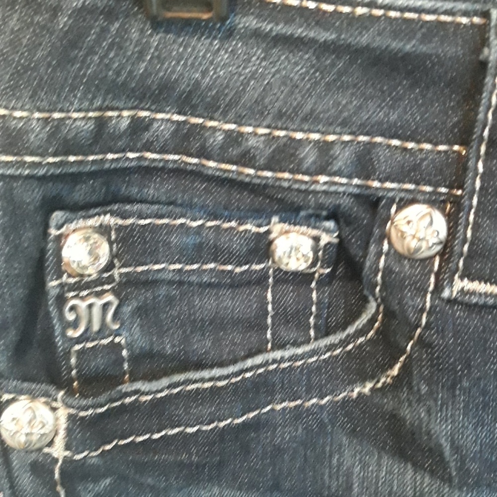 NWOT Miss Me Skinny Jeans embellished size 27 - Picture 6 of 8